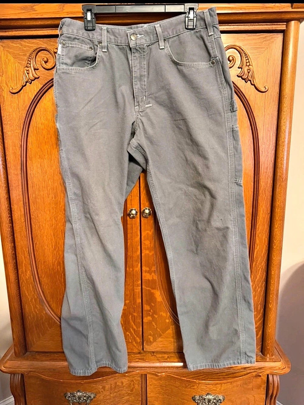 Carhartt B169 HBR Men's Gray Cargo Pants Waist 34 x Length 32